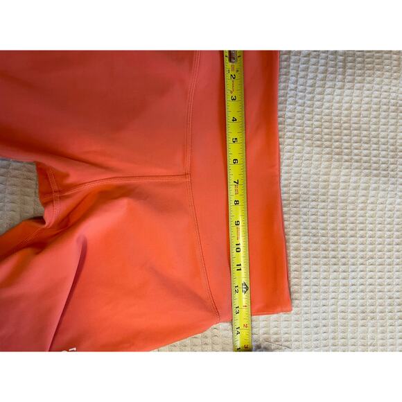 Lorna Jane Coral/Orange High Waisted 4 Way Stretch Athletic Biker Shorts Medium - Picture 6 of 11